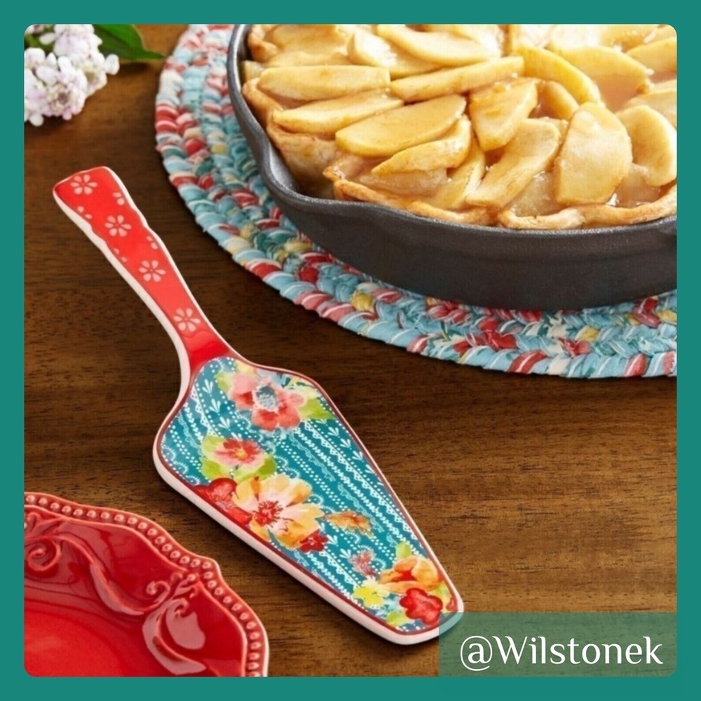 ❤️The Pioneer Woman Wildflower Whimsy Stoneware Pie Server